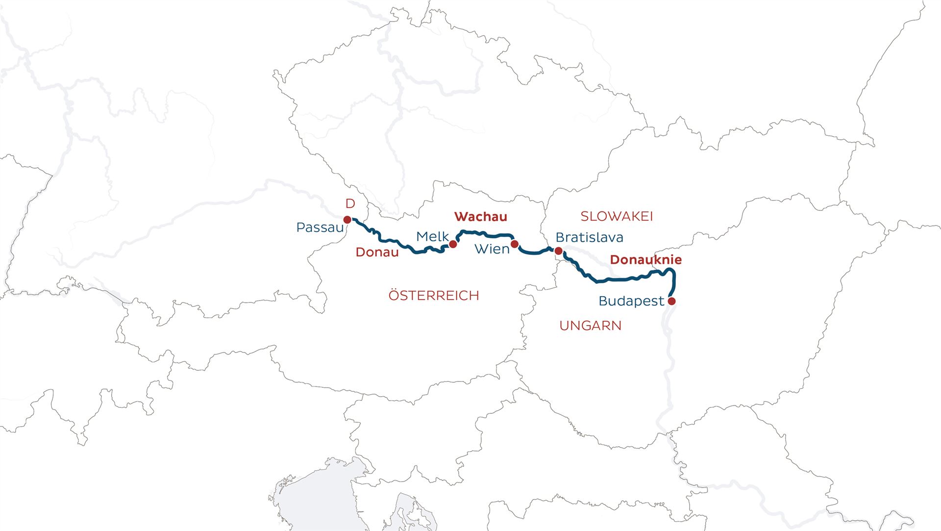 4 Tage Kurzurlaub Donau von Passau nach Budapest mit nicko
